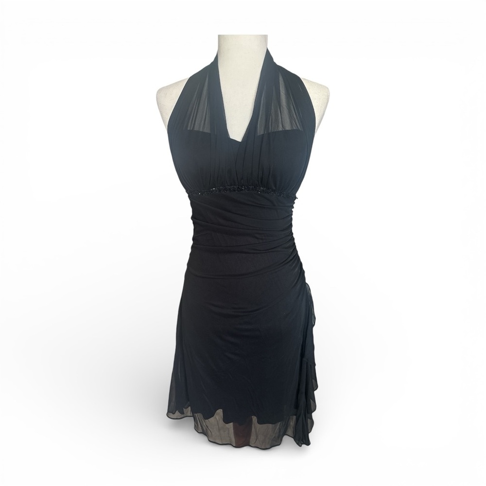Y2K Blondie Nites Sleek Black Dress